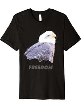 Bald Eagle Premium T-Shirt 180G 100% Cotton Printed Round Neck Short-Sleeve T-Shirt, Gifts for Men Dad Husband Grandpa, S-XXXL, Black