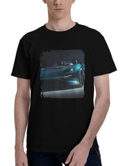 2023 Novitec Mclaren Elva 180G 100% Cotton Printed Round Neck Short-Sleeve T-Shirt, Christmas Gifts for Men Dad Husband Grandpa, S-XXXL, Black