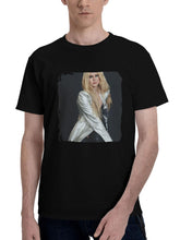 Avril Lavigne Grazia Bulgaria 2 180G 100% Cotton Printed Round Neck Short-Sleeve T-Shirt, Christmas Gifts for Men Dad Husband Grandpa, S-XXXL, Black