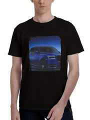 2023 Rolls Royce Cullinan Black Badge Blue Shadow Kw 180G 100% Cotton Printed Round Neck Short-Sleeve T-Shirt, Christmas Gifts for Men Dad Husband Grandpa, S-XXXL, Black