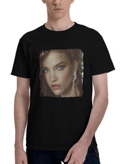 Barbara Palvin Harpers Bazaar Greece Sf 180G 100% Cotton Printed Round Neck Short-Sleeve T-Shirt, Christmas Gifts for Men Dad Husband Grandpa, S-XXXL, Black