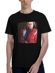 2023 Street Fighter 6 Cammy 180G 100% Cotton Printed Round Neck Short-Sleeve T-Shirt, Christmas Gifts for Men Dad Husband Grandpa, S-XXXL, Black