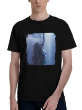 2023 The Little Mermaid 28 180G 100% Cotton Printed Round Neck Short-Sleeve T-Shirt, Christmas Gifts for Men Dad Husband Grandpa, S-XXXL, Black