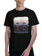 2024 Bugatti W16 Mistral Front Look 180G 100% Cotton Printed Round Neck Short-Sleeve T-Shirt, Christmas Gifts for Men Dad Husband Grandpa, S-XXXL, Black