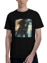 Batgirl Nightfall Elegance 180G 100% Cotton Printed Round Neck Short-Sleeve T-Shirt, Christmas Gifts for Men Dad Husband Grandpa, S-XXXL, Black
