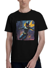 Batgirl Watchful Gaze 180G 100% Cotton Printed Round Neck Short-Sleeve T-Shirt, Christmas Gifts for Men Dad Husband Grandpa, S-XXXL, Black