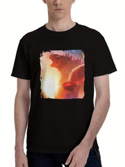 2024 Godzilla X Kong The New Empire Pj 180G 100% Cotton Printed Round Neck Short-Sleeve T-Shirt, Christmas Gifts for Men Dad Husband Grandpa, S-XXXL, Black