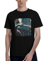 2024 Gwen Stacy 180G 100% Cotton Printed Round Neck Short-Sleeve T-Shirt, Christmas Gifts for Men Dad Husband Grandpa, S-XXXL, Black