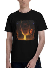 2024 Kingdom Of The Planet Of The Apes Fan Made 180G 100% Cotton Printed Round Neck Short-Sleeve T-Shirt, Christmas Gifts for Men Dad Husband Grandpa, S-XXXL, Black