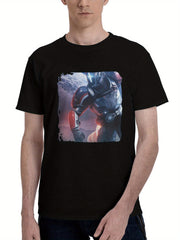 2024 Mass Effect H2 180G 100% Cotton Printed Round Neck Short-Sleeve T-Shirt, Christmas Gifts for Men Dad Husband Grandpa, S-XXXL, Black