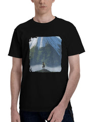 2025 Ghost Of Yotei Game 180G 100% Cotton Printed Round Neck Short-Sleeve T-Shirt, Christmas Gifts for Men Dad Husband Grandpa, S-XXXL, Black