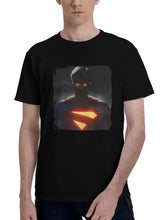 2025 Superman Legacy 180G 100% Cotton Printed Round Neck Short-Sleeve T-Shirt, Christmas Gifts for Men Dad Husband Grandpa, S-XXXL, Black