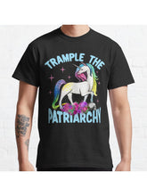 Trample The Patriarchy, Smash The Patriarchy, Feminist Feminism, Nasty Women, feminist slogan, The patriarchy Isn't Going To Smash Itself Classic T-Shirt 100% Cotton, Gifts for Men Dad Husband Grandpa, S-XXXL, Black