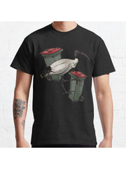 Lone Bin Chicken Classic T-Shirt 100% Cotton, Gifts for Men Dad Husband Grandpa, S-XXXL, Black