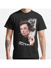 MUSKSMONK Classic T-Shirt 100% Cotton, Gifts for Men Dad Husband Grandpa, S-XXXL, Black