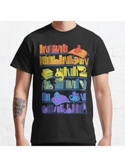 Chameleon's Library Classic T-Shirt 100% Cotton, Gifts for Men Dad Husband Grandpa, S-XXXL, Black