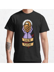 Now, Sing! Classic T-Shirt 100% Cotton, Gifts for Men Dad Husband Grandpa, S-XXXL, Black