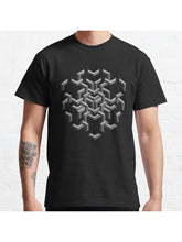 Missing Mathematical Equation - M. C. Escher Classic T-Shirt 100% Cotton, Gifts for Men Dad Husband Grandpa, S-XXXL, Black