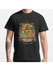 Three Little Birds Classic T-Shirt 100% Cotton, Gifts for Men Dad Husband Grandpa, S-XXXL, Black