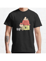 Earthbrown: A Boy and his Saturn Classic T-Shirt 100% Cotton, Gifts for Men Dad Husband Grandpa, S-XXXL, Black