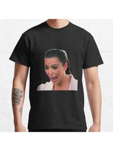 Kim K Crying Face Classic T-Shirt 100% Cotton, Gifts for Men Dad Husband Grandpa, S-XXXL, Black