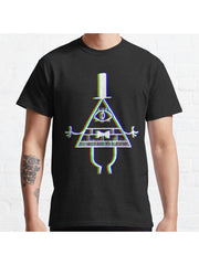 Bill Cipher - Anaglyph Classic T-Shirt 100% Cotton, Gifts for Men Dad Husband Grandpa, S-XXXL, Black