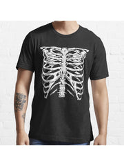 Punk Ribs Essential T-Shirt 100% Cotton, Gifts for Men Dad Husband Grandpa, S-XXXL, Black