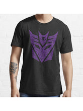 Transformers Decepticons Purple Essential T-Shirt 100% Cotton, Gifts for Men Dad Husband Grandpa, S-XXXL, Black