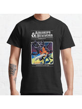 Airships & Summons Classic T-Shirt 100% Cotton, Gifts for Men Dad Husband Grandpa, S-XXXL, Black