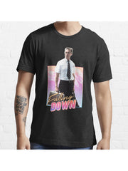 Falling Down - 80s design Essential T-Shirt 100% Cotton, Gifts for Men Dad Husband Grandpa, S-XXXL, Black