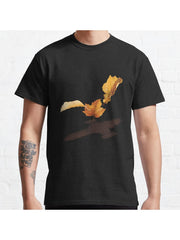 Leaf on the Wind Classic T-Shirt 100% Cotton, Gifts for Men Dad Husband Grandpa, S-XXXL, Black