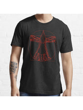 Vitruvian Pyramid Head (Red) Essential T-Shirt 100% Cotton, Gifts for Men Dad Husband Grandpa, S-XXXL, Black