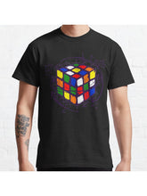 Cubiks Math On Light Classic T-Shirt 100% Cotton, Gifts for Men Dad Husband Grandpa, S-XXXL, Black