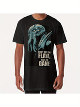 Mind Flayer ? Dungeons, Dragons and Dice Long T-Shirt 100% Cotton, Gifts for Men Dad Husband Grandpa, S-XXXL, Black