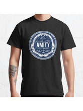 Amity Island Harbor Patrol Classic T-Shirt 100% Cotton, Gifts for Men Dad Husband Grandpa, S-XXXL, Black