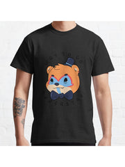 FNAF Security Breach- Glamrock Freddy ‘superstar’ Classic T-Shirt 100% Cotton, Gifts for Men Dad Husband Grandpa, S-XXXL, Black