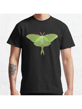 Luna Moth Painting by Mary Capaldi Classic T-Shirt 100% Cotton, Gifts for Men Dad Husband Grandpa, S-XXXL, Black