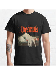 Vintage Dracula Classic T-Shirt 100% Cotton, Gifts for Men Dad Husband Grandpa, S-XXXL, Black