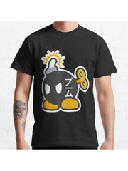 Bob-omb Classic T-Shirt 100% Cotton, Gifts for Men Dad Husband Grandpa, S-XXXL, Black