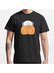Sleepy Sushi Bed Classic T-Shirt 100% Cotton, Gifts for Men Dad Husband Grandpa, S-XXXL, Black