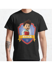 Ryder Classic T-Shirt 100% Cotton, Gifts for Men Dad Husband Grandpa, S-XXXL, Black