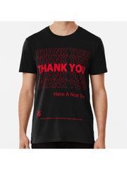 plastic bag shirt - thank you Premium T-Shirt 100% Cotton, Gifts for Men Dad Husband Grandpa, S-XXXL, Black