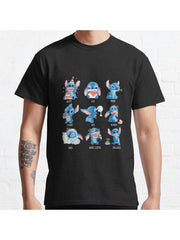 Stitch emoticon! Classic T-Shirt 100% Cotton, Gifts for Men Dad Husband Grandpa, S-XXXL, Black