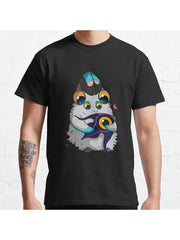 Subnautica Pengling Classic T-Shirt 100% Cotton, Gifts for Men Dad Husband Grandpa, S-XXXL, Black