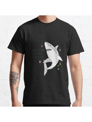Misogyny Shark Classic T-Shirt 100% Cotton, Gifts for Men Dad Husband Grandpa, S-XXXL, Black
