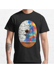 Always Keep Fighting Watercolor Painting (2015) REVAMP Classic T-Shirt 100% Cotton, Gifts for Men Dad Husband Grandpa, S-XXXL, Black