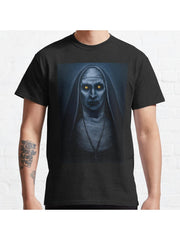 Valak Painting Classic T-Shirt 100% Cotton, Gifts for Men Dad Husband Grandpa, S-XXXL, Black