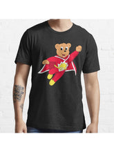 Super Ted Essential T-Shirt 100% Cotton, Gifts for Men Dad Husband Grandpa, S-XXXL, Black