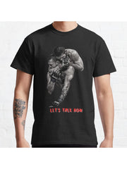 Khabib Nurmagomedov Classic T-Shirt 100% Cotton, Gifts for Men Dad Husband Grandpa, S-XXXL, Black