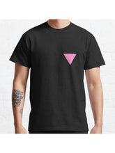 Pink Triangle Classic T-Shirt 100% Cotton, Gifts for Men Dad Husband Grandpa, S-XXXL, Black